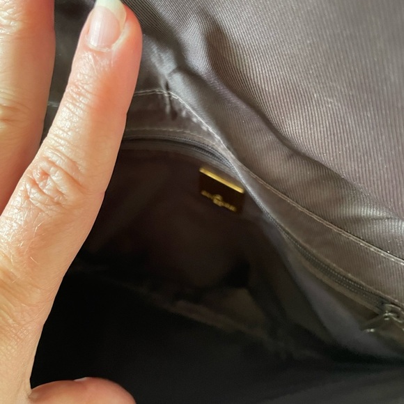 Vintage Anne Klein II Vintage Croc-Embossed Leather Shoulder Bag Handbag - Picture 7 of 10